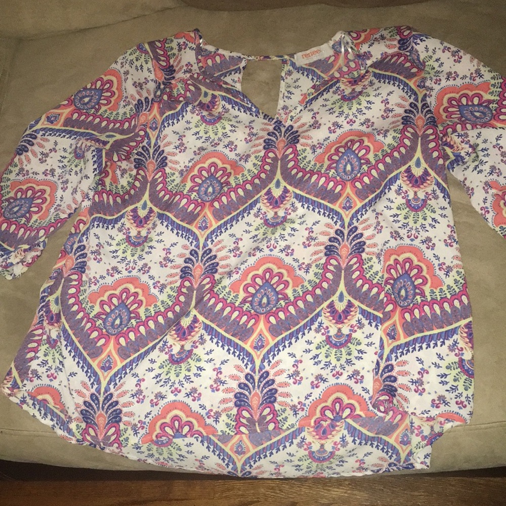 Long sleeve printed top